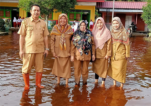 Siswa Kelas I dan II SDN 002 Teluk Nilap Terpaksa Diliburkan